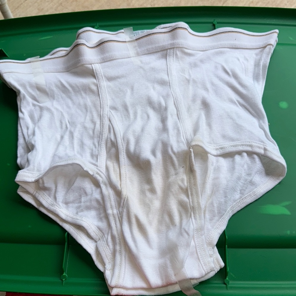 NOS Vtg USA Clubfellow 1950s 1960s Combed Cotton Briefs sz 36 AS IS Elastic 2 pr